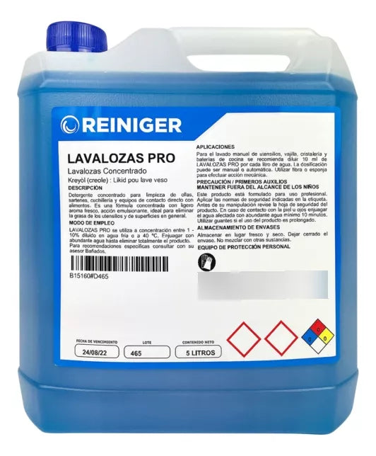 Detergente Lavalozas Pro Concentrado 5 Lts (rinde 50 Litros)