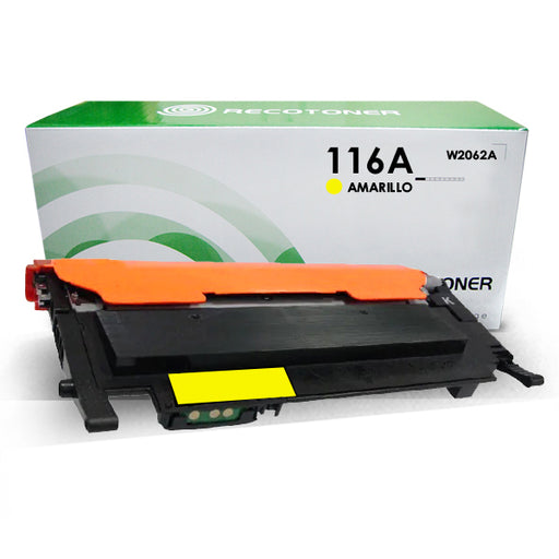 Toner HP 116A (W2062A) Amarillo - Recotoner-impresora-laser-HP-Laserjet-Color-150 - MFP178 -MFP179