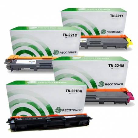 Pack Toner Brother TN-221 Colores - Recotoner.cl