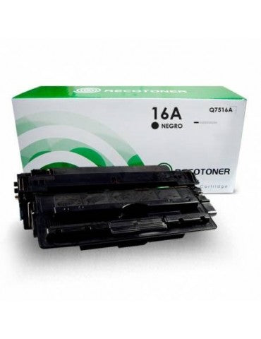 Toner HP 16A (Q7516A)Ahorra comprando Toner HP 16A | Q7516A | 7516A Compara precios y calidad. 
 
 Para Impresoras HP Laserjet 5200tn
 
 Rendimiento 12.000 páginas (5% Cobertura)
 
 AhorRecotoner.clToner HP 16A (Q7516A)