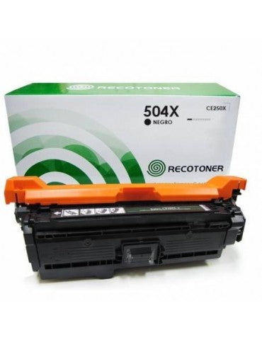 Toner HP 504X (CE250X) Negro - Recotoner.cl